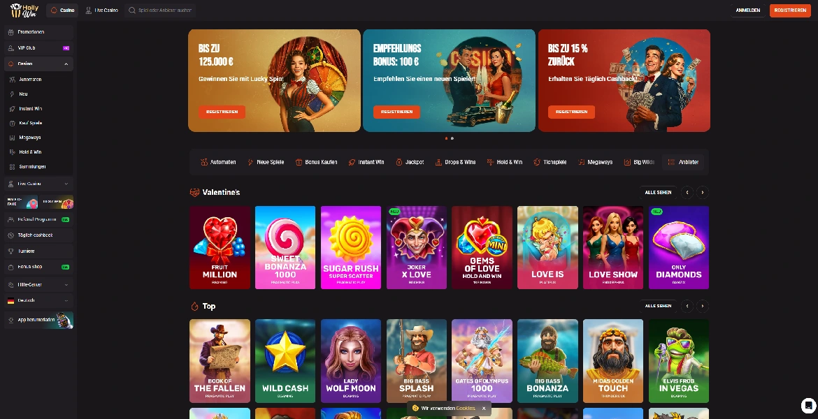 HollyWin Casino Login