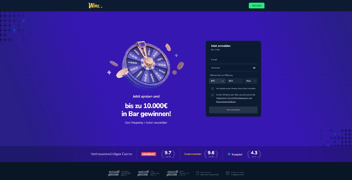 Winz.io Casino Login
